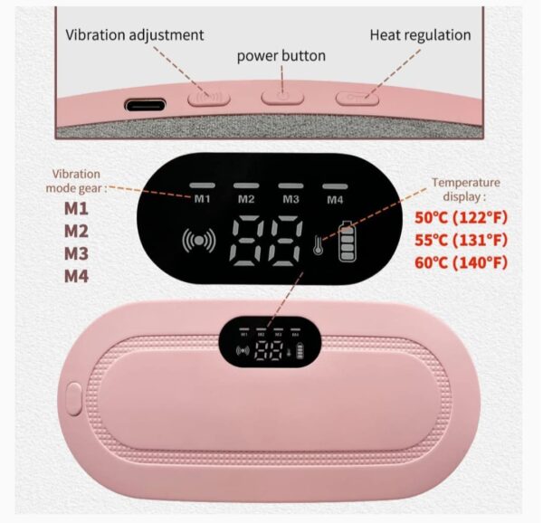 maycreate Cordless Electric Heating Pad Belt for Period Cramps and Back Pain Relief - Image 5